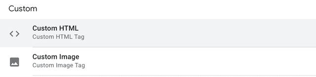 Google Tag Manager Tags Section