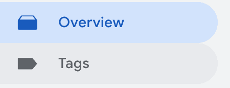 Google Tag Manager Tags Section